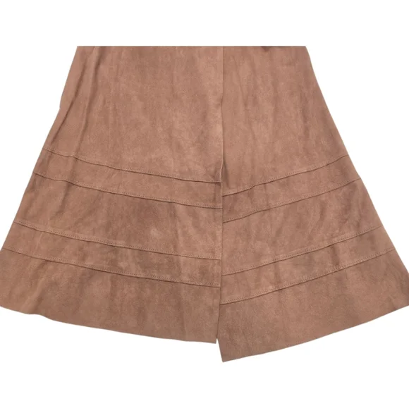 Char & SherDesigns Santa Fe USA Vintage Suede Wrap Around Skirt SZ 8